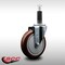 Service Caster 5'' SS Maroon Poly Wheel Swivel 1'' Expanding Stem Caster SCC-SSEX20S514-PPUB-MRN-1 - alternate 2